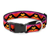 Buckle Down Mgc-w33409-wm Main Cœur Silhouette ombré Violet/Orange/Rose Martingale Collier de Chien, Medium