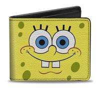Buckle-Down Mixte Adulte Wallet Sponge Bob Face Close-up Yellows Portefeuille à 2 Plis - Multicolore -