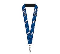 Buckle-Down Mixte Lanyard - 1.0" Ravenclaw Crest/Stripe Blue/Gray Cha ne de cl , Multicolore, Taille unique EU