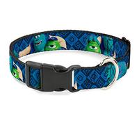 Buckle Down Monsters University Sulley et Mike Poses/Checkers Plastique Bleu Clip Collier