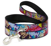 Buckle Down "Nick 90 de rembobinage 7-character/4-logo Collage Pet Leash, 4 '-1/5,1 cm