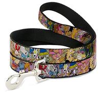 Buckle Down "Nick 90 de rembobinage Personnage Mash Up Collage2 Pinks Pet Leash, 4 '-1 "