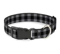 Buckle Down Pc-w30245-wl Buffalo Plaid col Clip en Plastique Noir/Gris, Large/18-81,3 cm