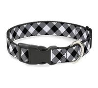 Buckle Down Pc-w30433-ns Diagonale Buffalo Plaid Noir/Blanc Plastique Clip col, étroit Petite/6-22,9 cm
