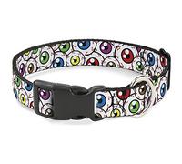 Buckle Down Pc-w30528-m Eyeballs Stacked Plastique Pince à Collier, Medium/11-43,2 cm