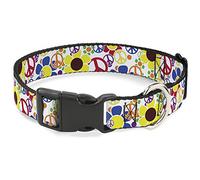 Buckle Down Pc-w30627-s Plastique Clip col, Paix, 2,5 cm Wide-Fits 9-38,1 cm Neck-Small
