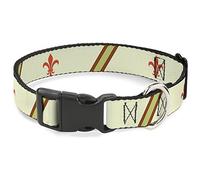 Buckle Down Pc-w30635-ns col Clip en Plastique, Fleur de lys, 1/5,1 cm Wide-Fits 6-22,9 cm Neck-Small