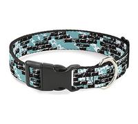 Buckle Down Pc-w30718-s Plastique Clip Collier, Grunge, Briques, 2,5 cm Wide-Fits 9-38,1 cm Neck-Small