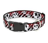 Buckle Down Pc-w30750-s Plastique Clip col, crânes, 2,5 cm Wide-Fits 9-38,1 cm Neck-Small