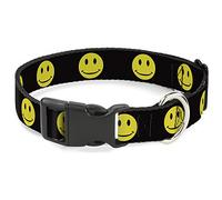Buckle Down Pc-w30883-m Plastique Clip col, Smiley Face, 2,5 cm Wide-Fits 11-43,2 cm Neck-Medium