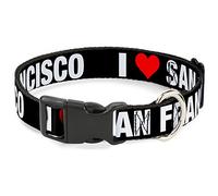 Buckle Down Pc-w30961-wm Plastique Clip col, San Francisco, 3,8 cm Wide-Fits 16-58,4 cm Neck-Medium