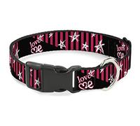 Buckle Down Pc-w31241-ns col Clip en Plastique, Love Me, 1/5,1 cm Wide-Fits 6-22,9 cm Neck-Small