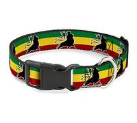 Buckle Down Pc-w31261-nl col Clip en Plastique, Rasta Lion, 1/5,1 cm Wide-Fits 9-38,1 cm Neck-Large