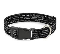 Buckle Down Pc-w31409-m Plastique Clip Collier, New York, 2,5 cm Wide-Fits 11-43,2 cm Neck-Medium