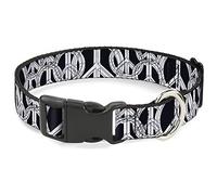 Buckle Down Pc-w31616-wm Plastique Clip col, Paix, 3,8 cm Wide-Fits 16-58,4 cm Neck-Medium