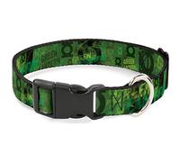 Buckle Down Pc-wgl012-ws Green Lantern Plastique Clip Collier, 3,8 cm Wide-Fits 13-45,7 cm Neck-Small