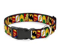 Buckle Down Pc-wjl078-nm Justice League Collier de Clip en Plastique, 1/5,1 cm Wide-Fits 8-30,5 cm Neck-Medium