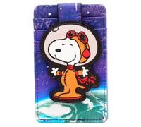 Buckle-Down Peanuts Portefeuille porte-carte d'identité en cuir vegan Motif astronaute Snoopy Pose Blues