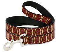Buckle Down Pet Leash, 4 'x 1/5,1 cm, Anneaux Camo Burnt Orange/Jaune