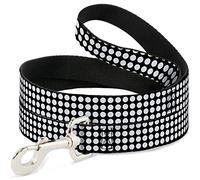 Buckle Down Pet Leash, 4 'x 1/5,1 cm, Mini Pois Noir/Blanc