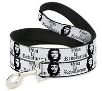 Buckle Down Pet Leash, 4 'x 1/5,1 cm, Viva La Revolucion Che Blanc/Noir