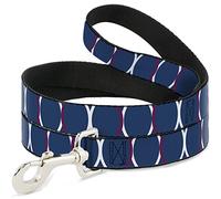 Buckle Down Pet Leash, 4 'x 3,8 cm, Anneaux Turquoise/Blanc/Fuchsia