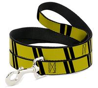 Buckle Down Pet Leash, 4 'x 3,8 cm, DE Hachage Mark à Rayures Doré/Noir Double