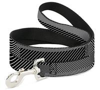 Buckle Down Pet Leash, 4 'x 3,8 cm, DE Hachage Mark à Rayures Noir/Blanc