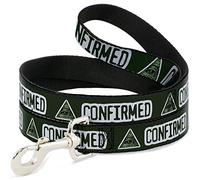 Buckle Down Pet Leash, 4 'x 3,8 cm, Illuminati Confirmés Verts/Blanc