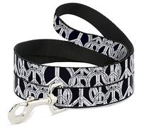 Buckle Down Pet Leash, 4 'x 3,8 cm, Peace Sketch Noir/Blanc