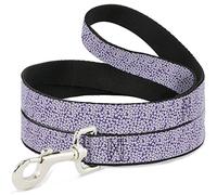 Buckle Down Pet Leash, 4 'x 3,8 cm, Petites Fleurs Lavande/Blanc/Noir