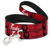 Buckle Down Pet Leash, 4 'x 3,8 cm, Viva La Revolucion Che avec Fmln Rouge