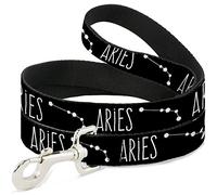 Buckle Down Pet Leash, 4 'x 3,8 cm, Zodiaque bélier/Constellation Noir/Blanc