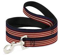 Buckle-Down Pet Leash - Bande de drapeau américain de 1 pieds de long, 2,5 cm de large