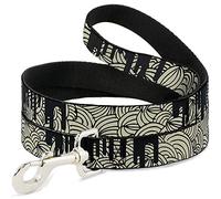 Buckle-Down Pet Leash Doodle1/Paint Drips Crème/Noir