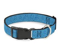 Buckle Down Petites Fleurs Bleu/Bleu Clair/Blanc Collier de Clip en Plastique, 1/5,1 cm Wide-Fits 9-38,1 cm Neck-Large