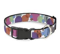 Buckle Down Pois Blanc/Transparent Multi Couleur Collier de Clip en Plastique, 1/5,1 cm X 6-22,9 cm/Petite