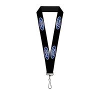 Buckle-Down Lanière - 2,5 cm - Logo Ford Ovale Repeat Chaîne de clé, Multicolore, Taille Unique Mixte