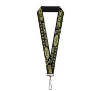Buckle Down Lanyard-1.0"-Ford F-150 Works, Plays Harder./Stars Chaîne de clé, Multicolore, Taille Unique Mixte