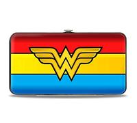 Buckle-Down Portefeuille à charnière avec Logo Wonder Woman rayé/Rouge/Jaune/Bleu Multicolore