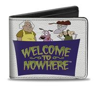 Buckle-Down Portefeuille à deux volets Courage the Cowardly Dog Welcome To Nowhere - Cuir végétalien