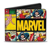 Buckle-Down Portefeuille à deux volets Marvel Comics pour homme, 10,2 x 8,9 cm, Marvel Comics, 4.0" x 3.5", Buckle-down Portefeuille à deux volets Marvel Comics