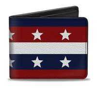 Buckle-Down Portefeuille à deux volets pour homme Americana, multicolore, 10,2 x 8,9 cm