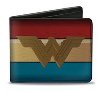 Buckle-Down Portefeuille à Deux Volets Wonder Woman, Multicolore, 4.0" x 3.5" Homme