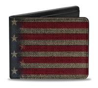 Buckle-Down Portefeuille extensible à deux volets, drapeau américain vintage