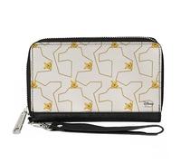 Buckle-Down Portefeuille rectangulaire à fermeture éclair pour femme Winnie l'ourson, 19,1 x 11,4 cm, Winnie l'ourson, 7.5"x4.5", Buckle-down Portefeuille rectangulaire en PU avec fermeture éclair Winnie l'ourson