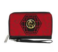 Buckle-Down Portefeuille rectangulaire en polyuréthane avec Fermeture éclair pour Femme, 19,1 x 11,4 cm