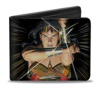 Buckle-Down Portefeuille Unisexe Wonder Woman Mythologie Pose croisée à Deux Volets, Multicolore, Taille Unique