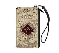Buckle-Down Petit Portefeuille zippé Harry Potter, Multicolore, 6.5" x 3.5" Femme