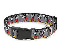 Buckle Down Poses de Mickey Mouse avec Verres en Plastique Gris Clip Collier